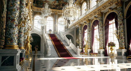 Interior of the Schonbrunn Palace, Vienna, Austriaの素材