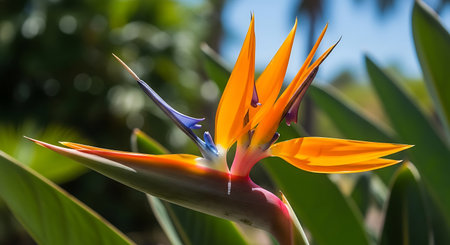 Bird of paradise flower (Strelitzia reginae)の素材