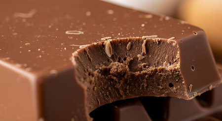 chocolate with nuts, closeup, macro, shallow dofの素材
