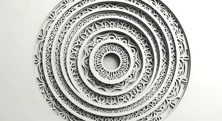 3D illustration of abstract geometric composition,digital artwork for creative graphic design.の素材