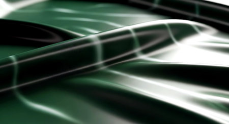 abstract background with smooth lines in green and black colors, computer generated imagesの素材