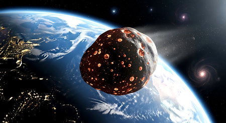 View of planet Earth from space during sunrise 3D rendering elements of this image furnished by NASAの素材