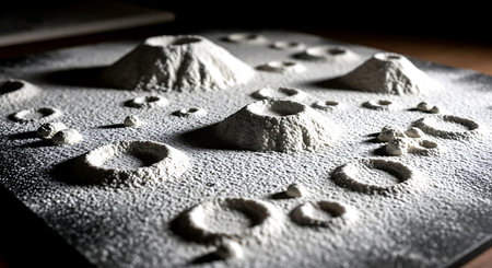 Preparation of dough for baking bread. Close-up.の素材