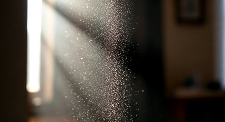 spray of water on a window in the dark. High quality photoの素材