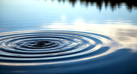 Water ripples and ripples on water surface. Abstract background.の素材