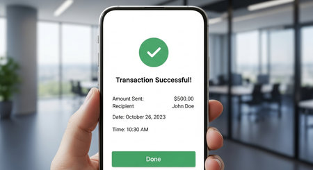Smartphone screen displaying an online survey concept. All screen content is designed by meの素材