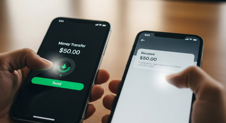 Smartphone screen mockup with social network application. Smartphone screen mockup.の素材