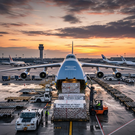 Airplane at Frankfurt International Airport. Frankfurt International Airport is the main international airport of Germany.の素材