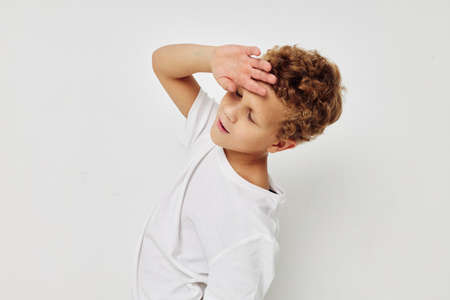 Photo of young boy childrens style fashion emotions childhood unalteredの写真素材