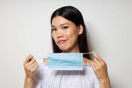 woman medical mask protection Lifestyle unalteredの写真素材