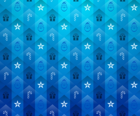 Christmas blue background  New Year blue pattern with star and gift  Qualitative vector  EPS-10  backdrop for new year s day, christmas, decoration, winter holiday, design, new year s eve, silvester, etcのイラスト素材
