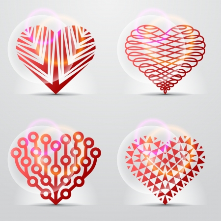 Original heart symbols  icons, signs のイラスト素材