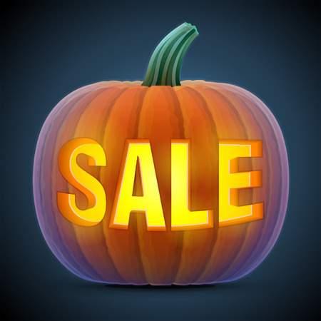 Halloween pumpkin with carving. のイラスト素材