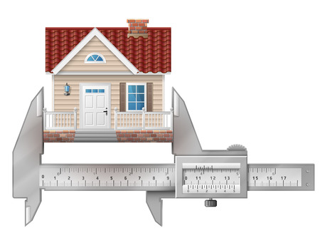 Caliper measures house buildingのイラスト素材