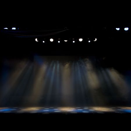 sttheatre stage lights on an empty age, lighting colors easy to edit