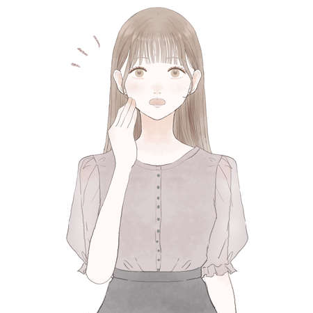 Surprised woman. On white background.のイラスト素材