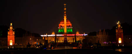 The Rashtrapati Bhavan is the official residence of the President of India at the western end of Rajpath in New Delhi, India.のeditorial素材