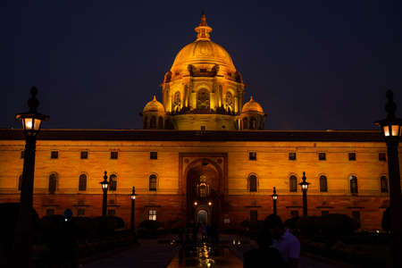 The Rashtrapati Bhavan is the official residence of the President of India at the western end of Rajpath in New Delhi, India.のeditorial素材