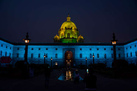 The Rashtrapati Bhavan is the official residence of the President of India at the western end of Rajpath in New Delhi, India.のeditorial素材