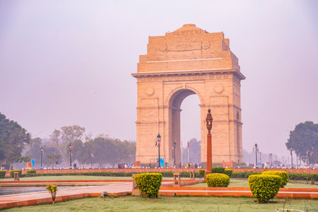 The India Gate is a war memorial located astride the Rajpath