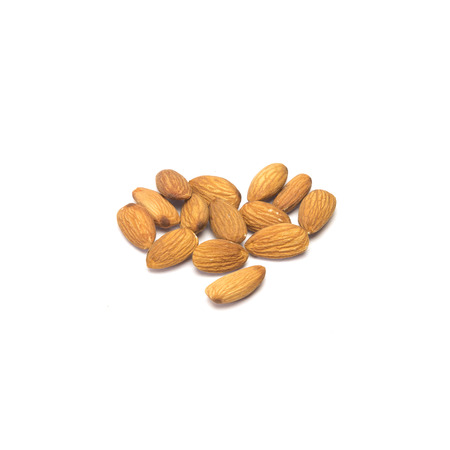 Almonds isolated on white background.の写真素材
