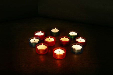 A group of decorative Indian Diwali lamps for picture.の写真素材