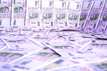New Indian currency. Isolated on the white background.