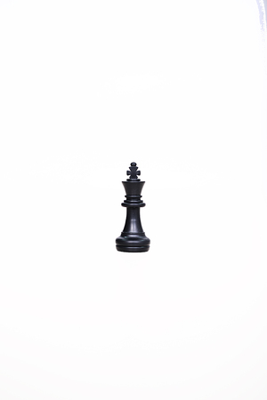 Picture of chess pawn king. Isolated on the white background.の写真素材