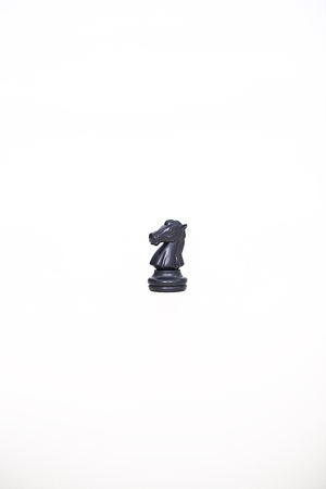 Picture of chess horse pawn. Isolated on the white background.の写真素材