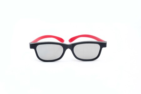 Photo of modern fashionable spectacles. Isolated on the white background.の写真素材