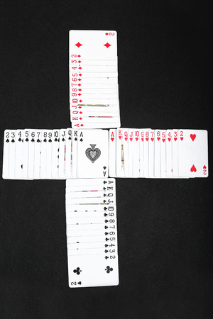 Picture of playing card. Isolated on the black background.の写真素材