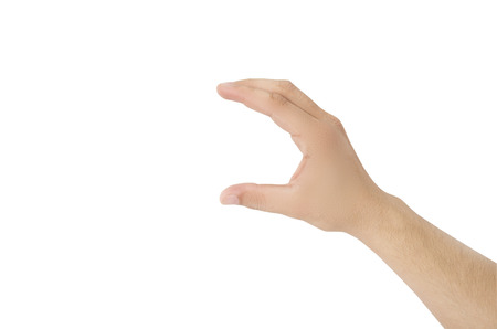 Hand gesture and sign collection. Isolated on the white background.の写真素材