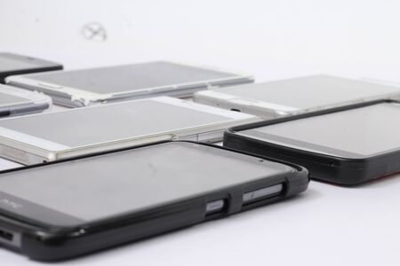 Picture of mobiles. Isolated on white background.