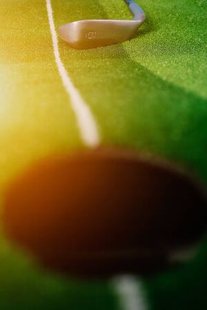 Picture of Golf Stick. Isolated on colorful background.