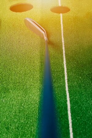 Picture of Golf Stick. Isolated on colorful background.