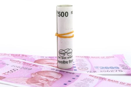 Picture of Indian Currency Note. Isolated on white background.