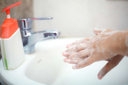 Wash hands with liquid soap gently to stay prevent from backterias and infections