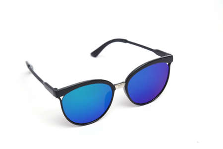 Portrait of Sun Glasses. Isolated on white background.の写真素材