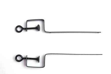 Portrait of Table Tennis Net Clamps. Isolated on white background.の写真素材