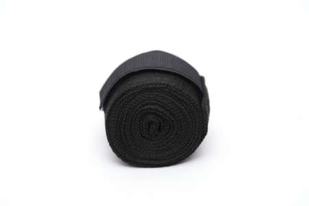 Portrait of boxing bandage. Isolated on white background.の写真素材