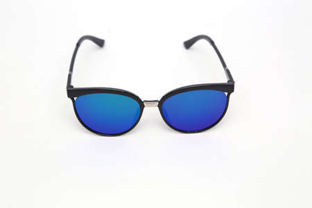 Portrait of Sun Glasses. Isolated on white background.の写真素材