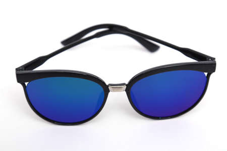 Portrait of Sun Glasses. Isolated on white background.の写真素材