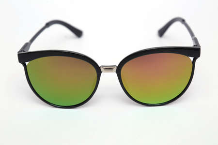 Portrait of Sun Glasses. Isolated on white background.の写真素材