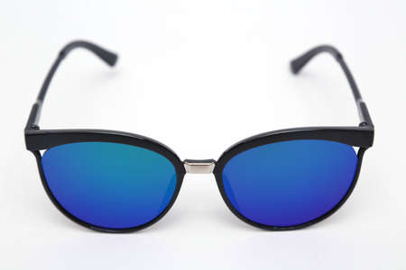 Portrait of Sun Glasses. Isolated on white background.の写真素材