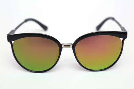 Portrait of Sun Glasses. Isolated on white background.の写真素材