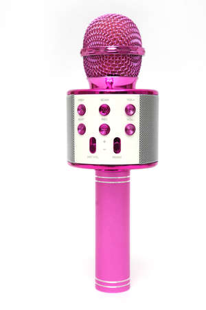 Portrait of Wireless Microphone For Handheld. Isolated on white background.の写真素材