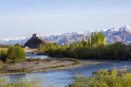 Sunrise at Stakna Monastry - Ladakh Indiaの写真素材