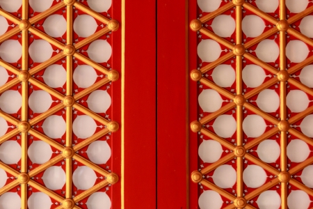 The pattern of door in chinese styleの写真素材
