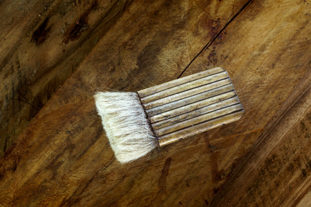 Brush for wood work in vintage styleの写真素材