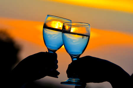 Here's to the sunset.の写真素材